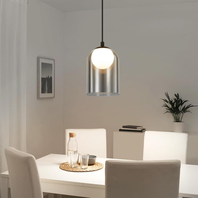 1 - Light Matte Black Cylinder Pendant