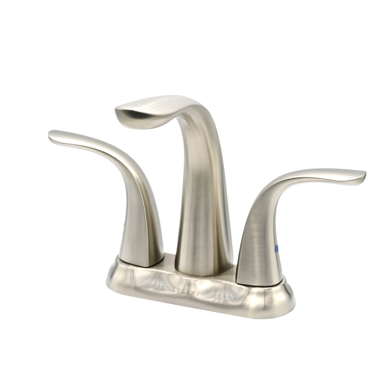 Robinet de salle de bain central avec drain Lulani Kauai, Nickel brossé