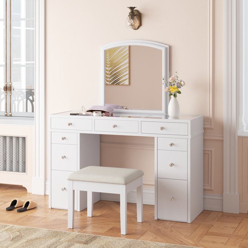 Coiffeuse avec tabouret et miroir Ventimiglia