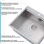 Matte Black Stainless Steel Single Bowl Sink Ledge Workstation Sink-70073644