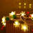 30 Led 10Ft Christmas Garland Snowflake Lights, Pine Cones Red Berry Battery Operated Fairy String Lights 8 Lighting Modes With Timer Indoor Outdoor Tree Decor Fireplace Mantle Decorations Warm White
