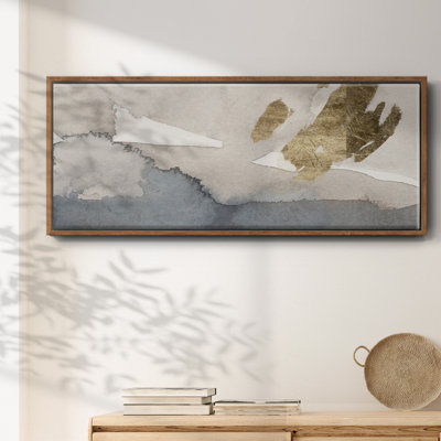 Aquarelle sur toile dorée I