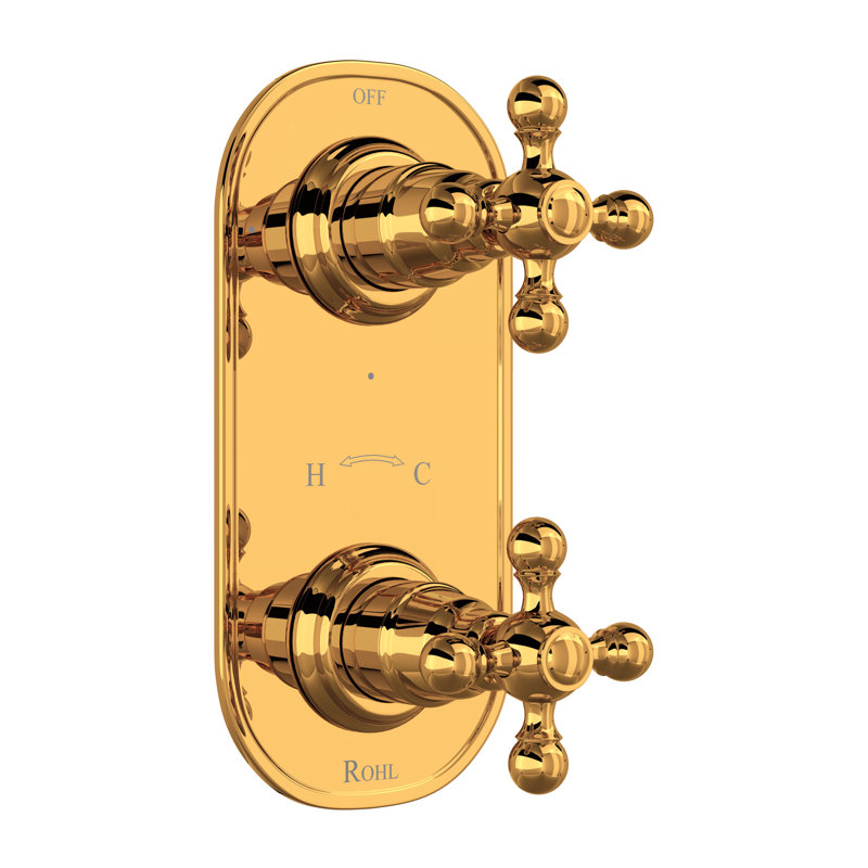 Arcana™ 1/2" Thermostatic Trim with Diverter, Italian Brass