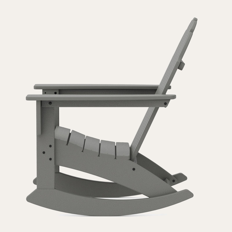 POLYWOOD Vineyard Adirondack Rocking Chair, Slate Gray