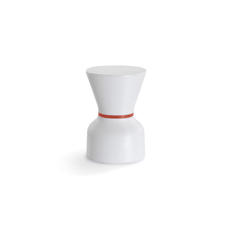 Tabouret d'appoint Paheko KO, Blanc / Rouge