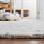 Tapis bleu marine / crème en laine touffeté à la main Hicat Ikat-1600110605