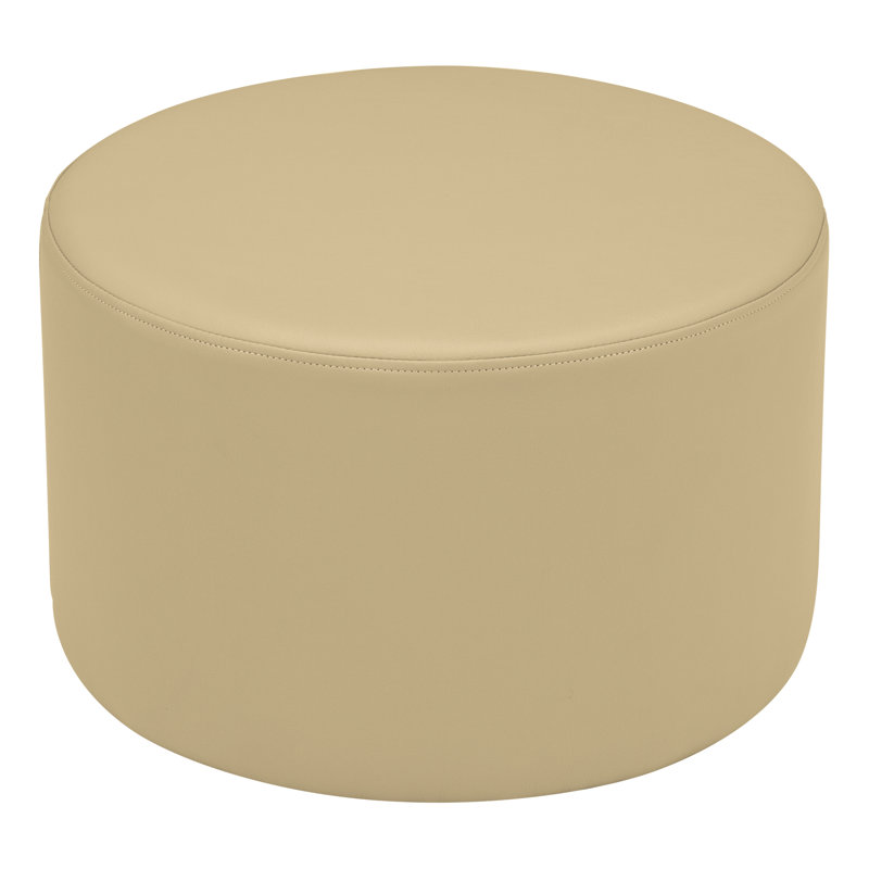 Tabouret cylindrique structuré en savoir plus, H 14 po x l 18 po x P 18 po, Sable