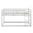 Twin Over Twin Solid Rubber Wood Floor Bunk Bed – Ladder & Strengthened Slat Bed Platform-1595980769