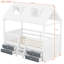 Structure de lit simple en bois, blanc-356961463-356961480