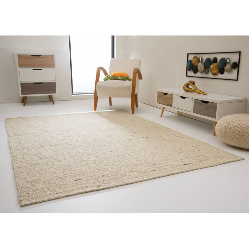 Montserrat Solid Colour Hand Woven Area Rug, Rectangular 70 x 130cm