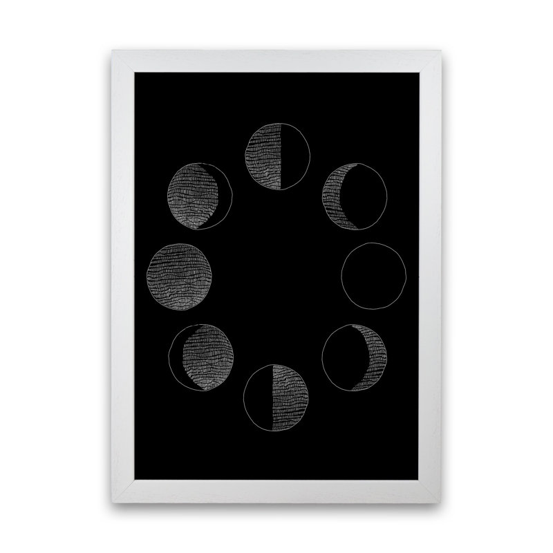 Moon Cycle Invert by Carissa Tanton - Print, 34cm H x 25cm W x 3cm D, White Framed