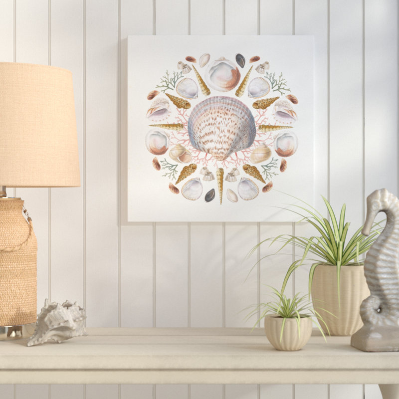 «Ocean Mandala I», reproduction sur toile, H 18" x l 18" x P 1", Toile tendue
