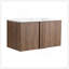 Ensemble de meuble-lavabo mural 36 po avec lavabo, meuble-lavabo flottant en ébène brun, portes à fermeture en douceur, grand ensemble de meuble-lavabo moderne (livré séparément)-129334064