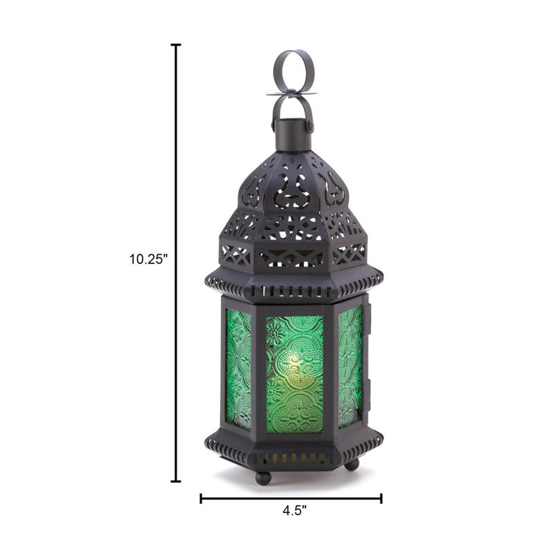 VERRE MAROCAINE EN VERRE, Noir/vert