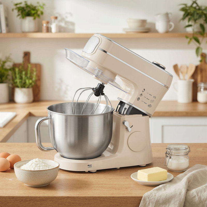 HOMCOM Stand Mixer, Cream