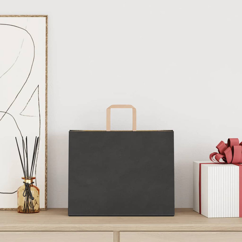 Caiyden Gift Wrap Storage, 49cm H x 54cm W x 15cm D, Black
