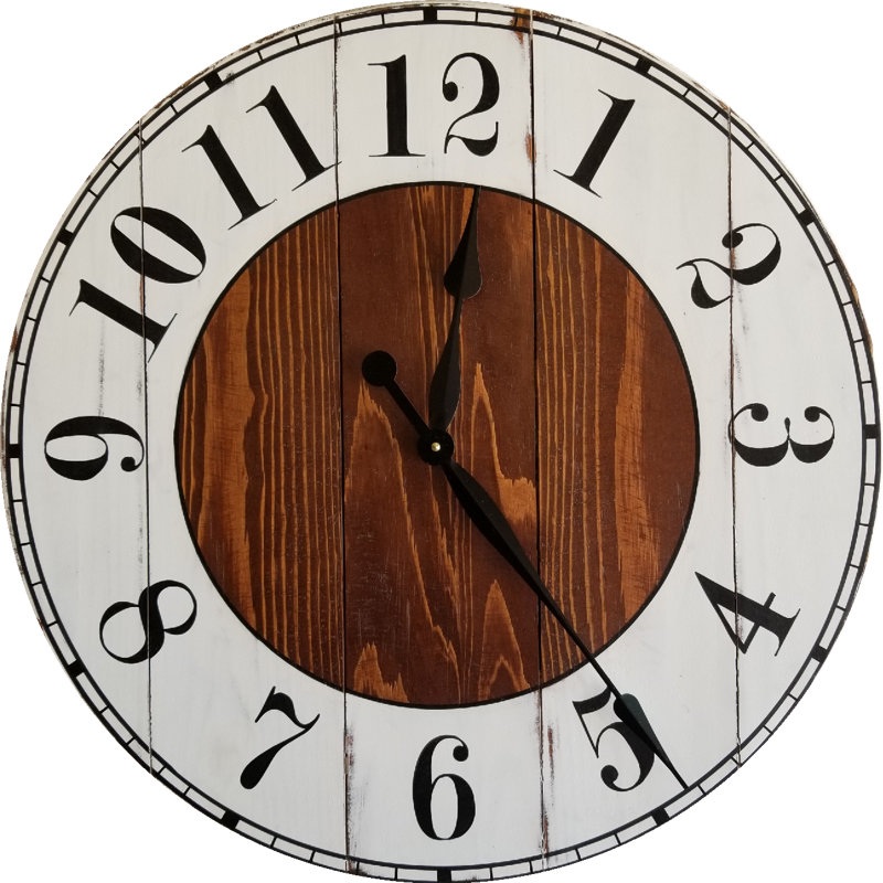 Brassfield Wood Wall Clock, Medium