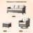 Wicker Patio Furniture Set - 7 Piece Rattan Outdoor Conversation Sets With 4 Wicker Patio Chairs,2 Ottomans For Garden, Backyard, Balcony And Deck-603186313-603186307