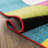 Bright Squared Geometric Red/Blue/Yellow Kids Area Rug-1118754277