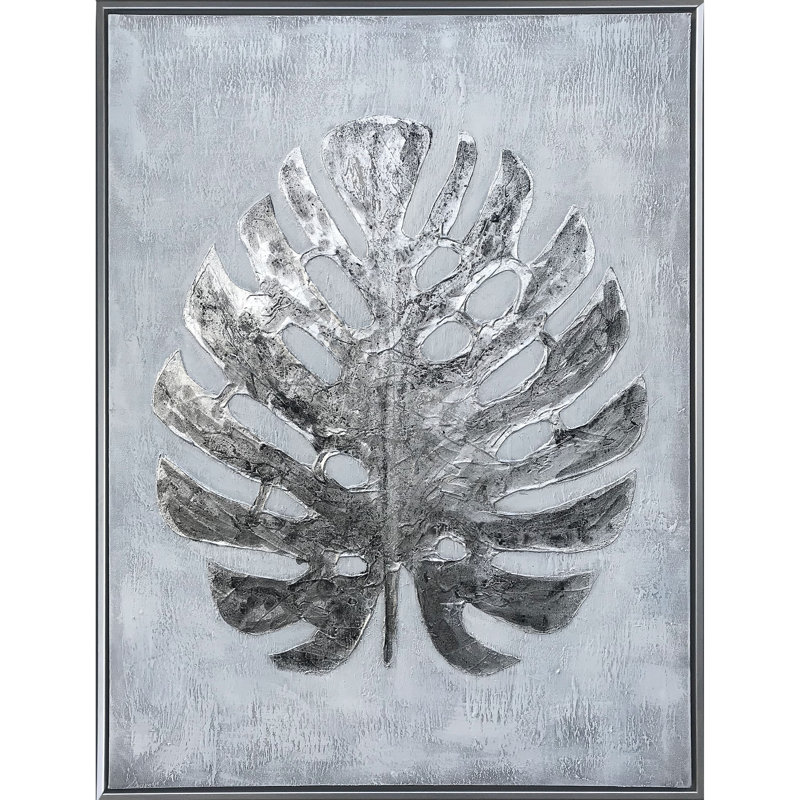 Toile peinte à la main Silver Jungle 2