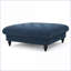 Repose-pieds | Carré classique capitonné 40,5 po | Bourgogne rouge & amp; Tissu crème | Bois manufacturé | Assemblage de la lumière | Salon | Repose-pieds | Tissu-1325834030