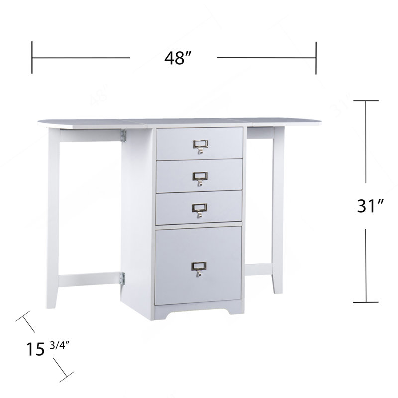 Organisateur pliable et bureau d'artisanat - Blanc