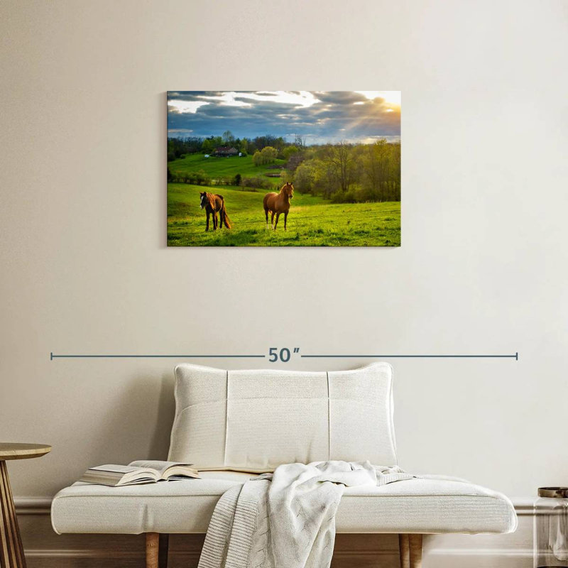 Horse Farm, 20" H x 30" W
