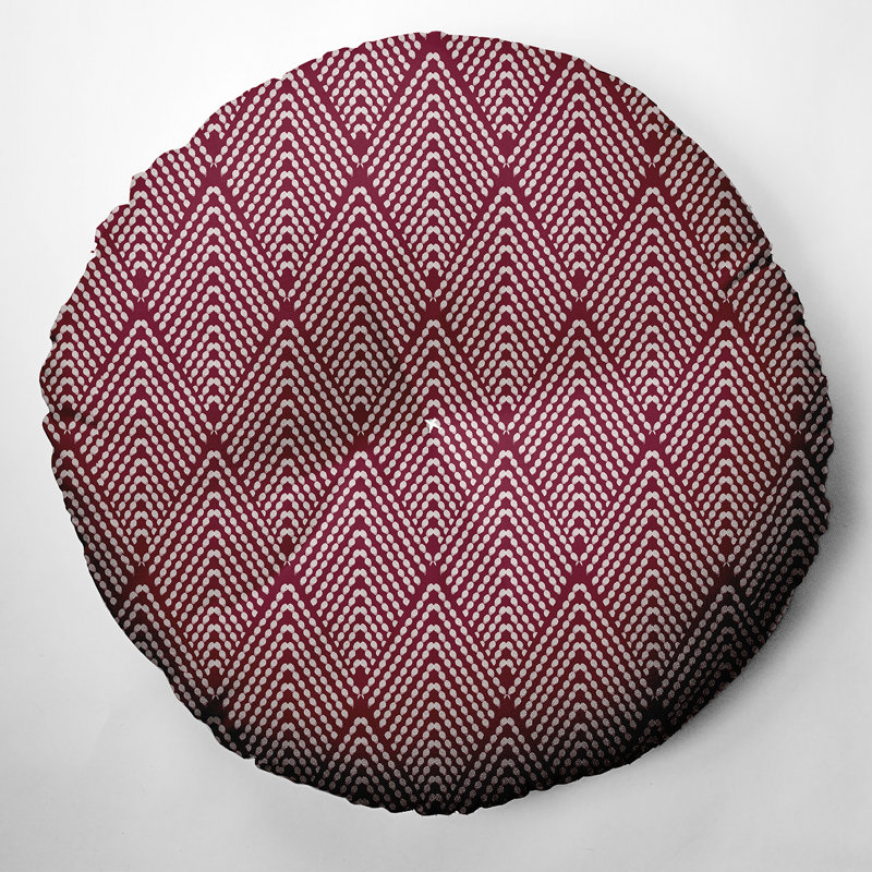 308_Oreiller capitonné à motif de plumes, 26 po x 26 po