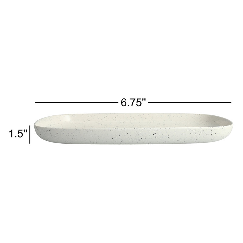 Fortessa Maskell Coupe Melamine Platter, White