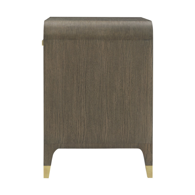 Judith Leiber Couture 1 - Drawer Nightstand, Gold/Gray/Mink