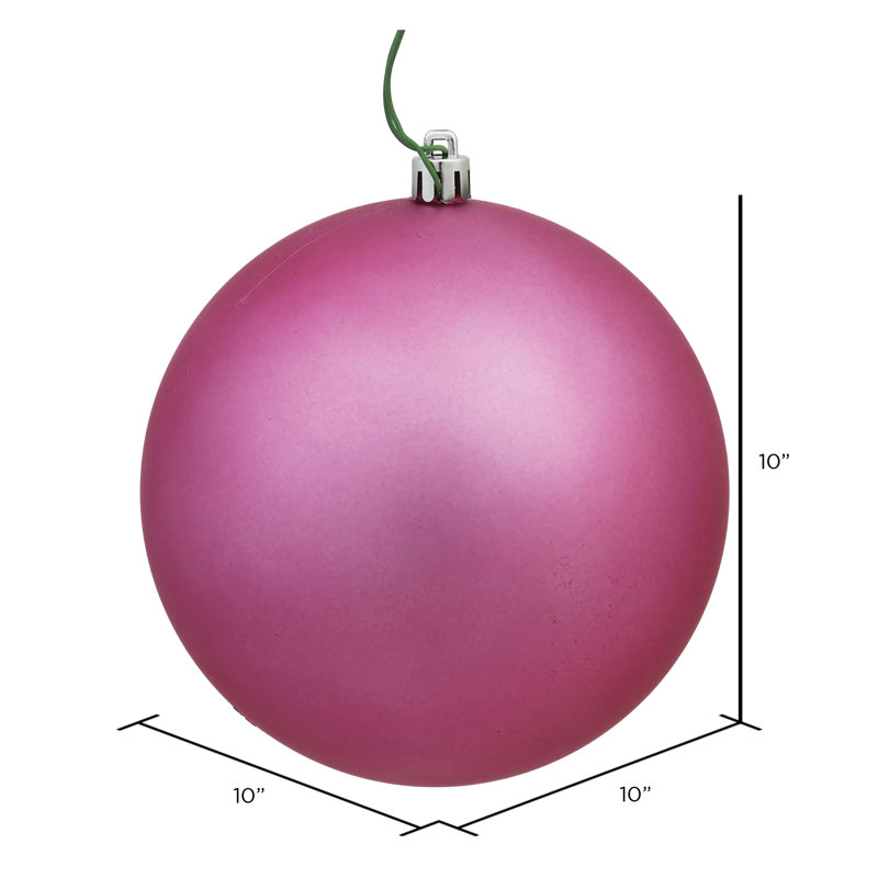 Ornement boule des Fêtes, H 10 po x l 10 po x P 10 po, Mauve mat