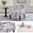 Marchan 28.7'' Wide Vintage Floral Soft Upholstered Fabric Armchair with Nailhead Trim and Lumbar Pillow (Set of 6)-16366062