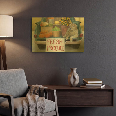 «Fall Bounty 3 C» par James Wiens, art mural en métal doré, 16 po x 12 po