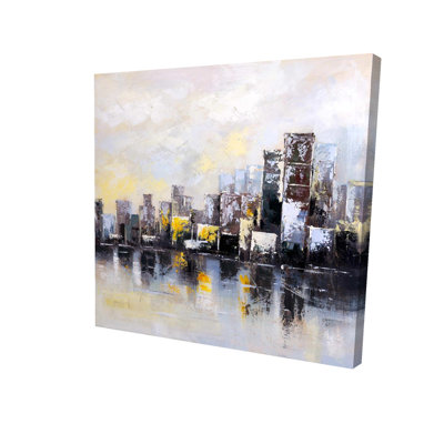 «Abstract City in the Morning» - toile de salon décorative