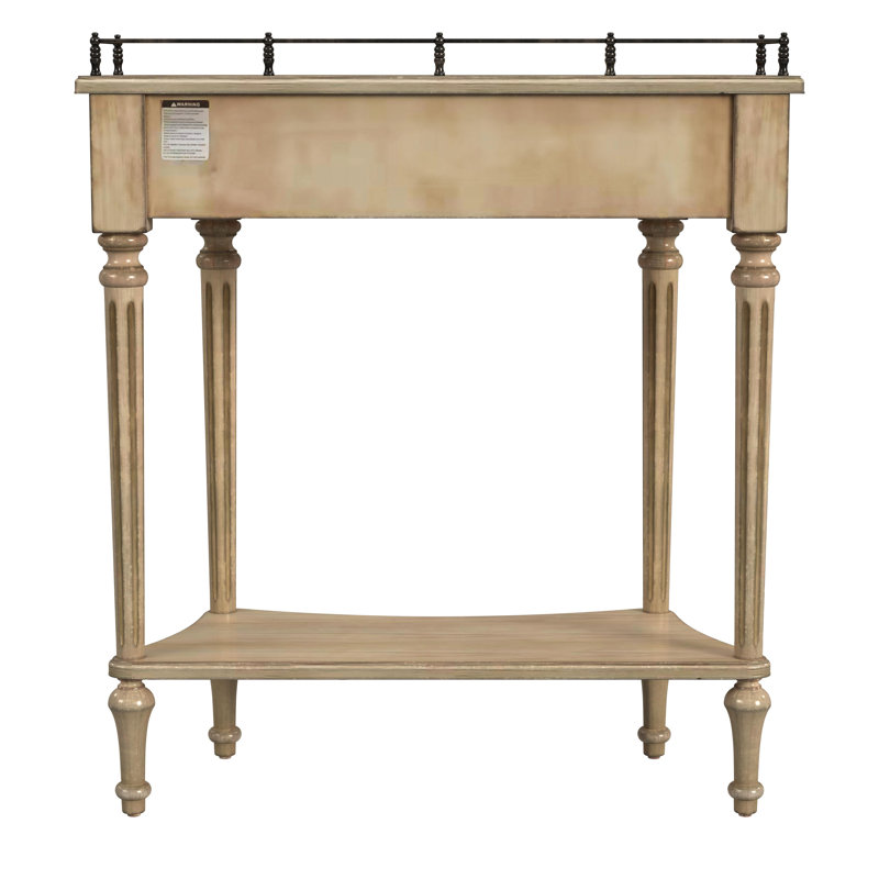 Charleston One Drawer Console Table, Antique Beige