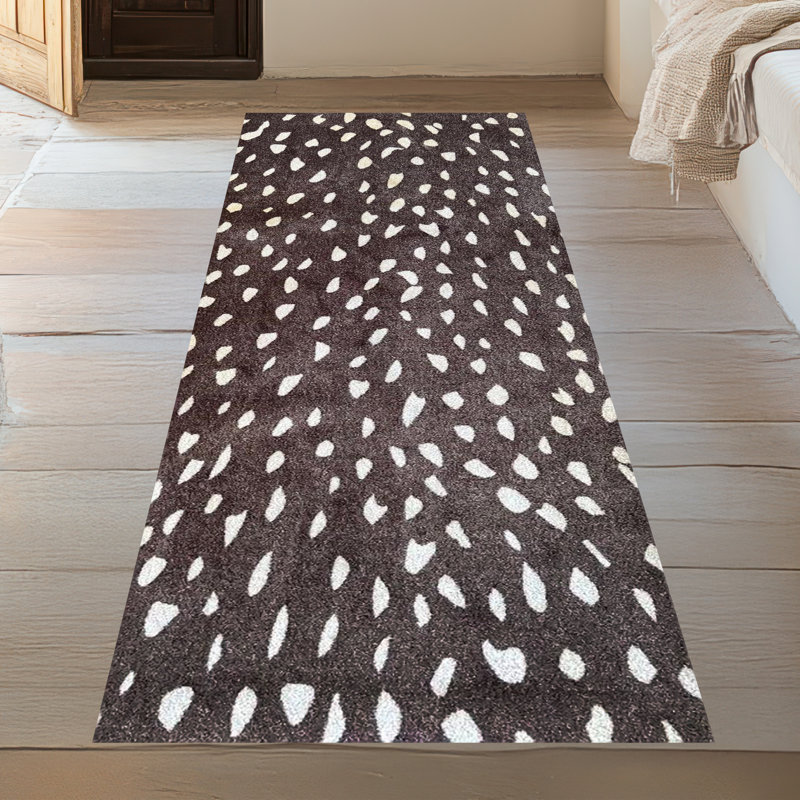 Tapis rectangulaire lavable Glozelle avec envers antidérapant, Rectangle 2 pi 4 po x 6 pi 3 po