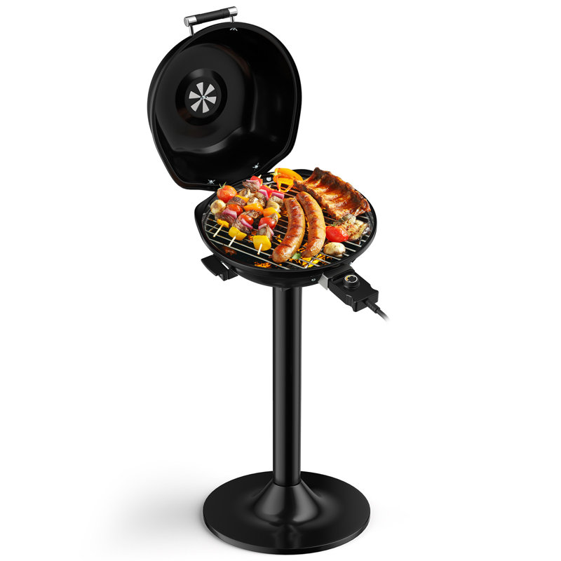 Topbuy 20.5'' W x 17.5'' D Portable Indoor/Outdoor Use Single Burner Electric Grill, Black