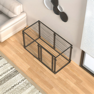 47.2" Dog Crate For Small Medium Large Dogs, Puppy Dog Playpen For Yard Indoor Outdoor Use, Pet Dog Cage Kennel (47.2"L X 23.6"W X 23.6"H)