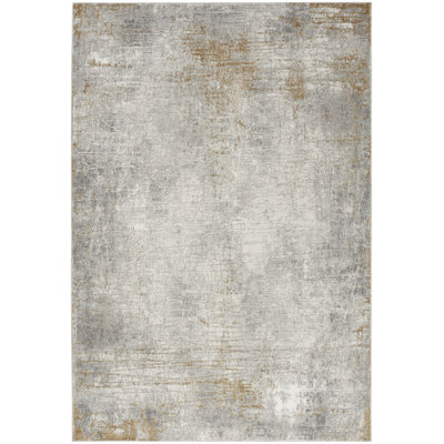 17 Stories Ihuoma 7'10" x 9'10" Grey Beige Modern Indoor Rug