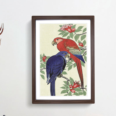 Parrots by Ohara Koson - Framed Print