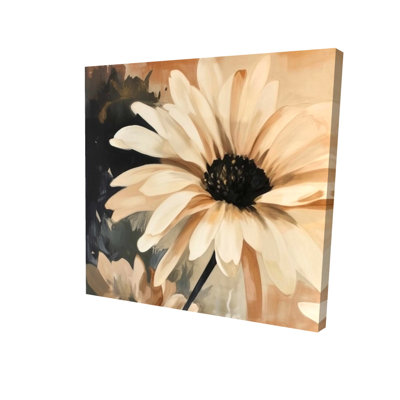 Delicate Daisy - Black Contemporary Canvas for Home Decor