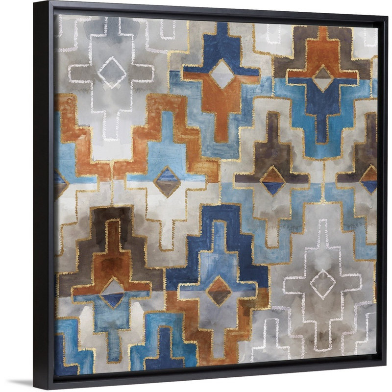 " Essence I " by Eva Watts, Black Framed Canvas, 32" H x 32" W x 1.75" D