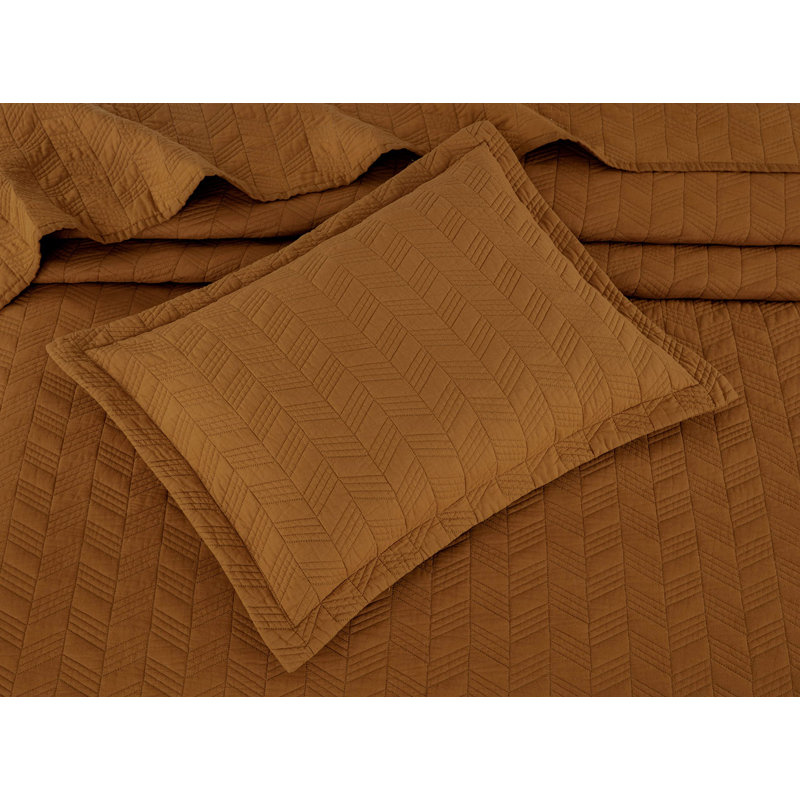 King Size Spice Cotton Reversible Quilt Set