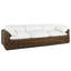 Montecito 111.25" Wide Outdoor Wicker Patio Sofa with Cushions-581575827-581582536-625000277