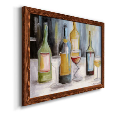 Dégustation de vin - Peinture sur toile encadrée