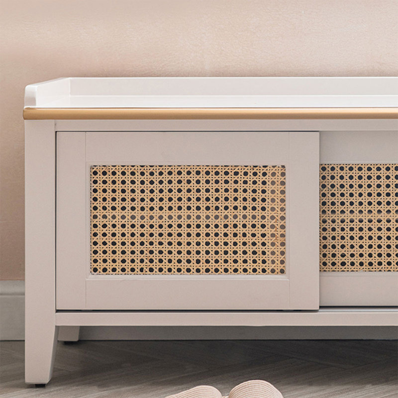 Banc en bois massif blanc