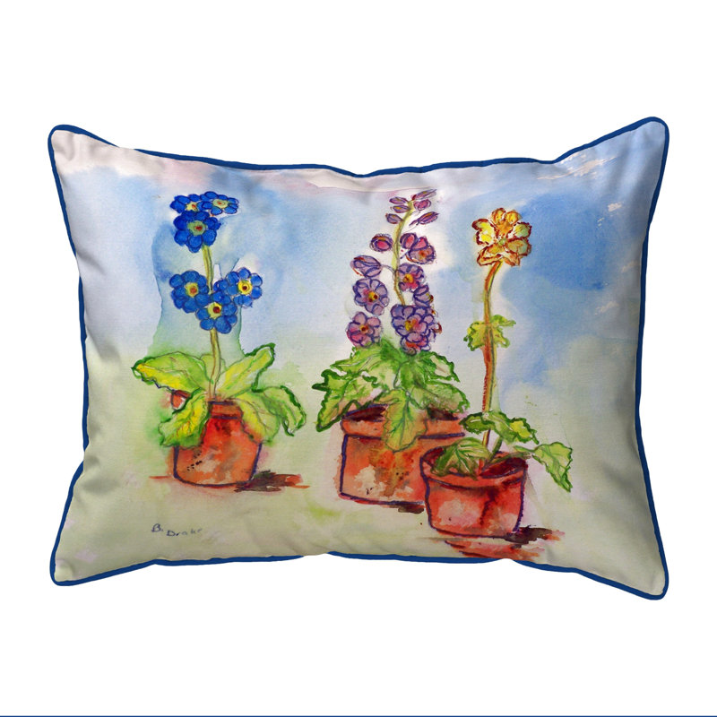 Coussin lombaire intérieur/extérieur Potted Flowers