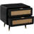 Cianciulli 2 - Drawer Nightstand in Black/Natural/Brass