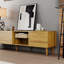 Meuble télé, moderne, 70 po, Mid-Century, avec rangement, centre de divertissement