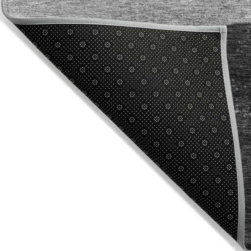 Tapis extérieur gris et gris anthracite lavable à cheval 3 pi x 5 pi